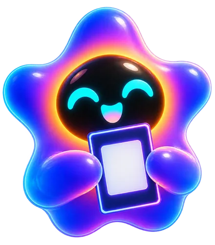 Nova, edgi's guide, holding up a card